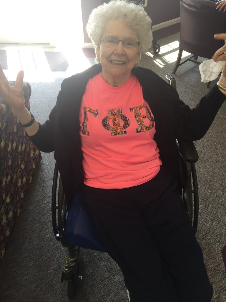 Resident showing her spirit at Prairie Gardens